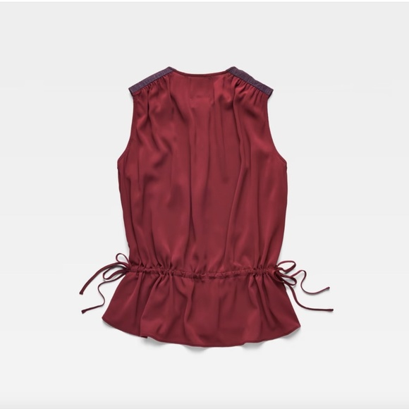 G-STAR RAW CRUSADER SLEEVELESS BLOUSE RED - S - Picture 5 of 17